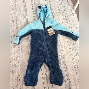 NWT The North Face Unisex Baby Shady Blue Baby Bear One Piece Size 6-12 months